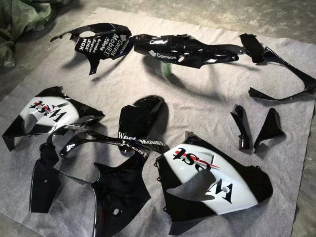 Loja Carenagem Moto Kawasaki ZX9R 00-01 - Preto Brilhante Branco Loja Carenagem Moto Kawasaki ZX9R 00-01 - Preto Brilhante Branco