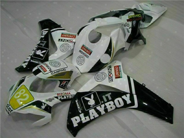 Loja Carenagem Moto & Plástico Moto Honda CBR 1000RR 08-11 - Branco Preto Playboy Loja Carenagem Moto & Plástico Moto Honda CBR 1000RR 08-11 - Branco Preto Playboy