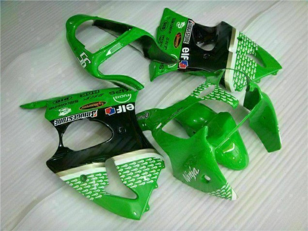 Loja Carenagem Moto & Plástico Moto Kawasaki ZX6R 00-02 - Verde Preto Loja Carenagem Moto & Plástico Moto Kawasaki ZX6R 00-02 - Verde Preto