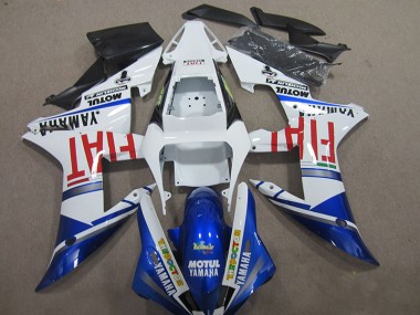 Loja Carenagem Moto & Plástico Moto Yamaha R1 04-06 - Azul Branco Motul Fiat
