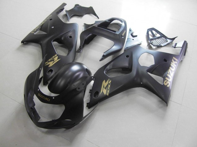 Loja Carenagem Moto Suzuki GSXR 1000 K1 00-02 - Tudo Preto Fosco & Ouro Adesivo Loja Carenagem Moto Suzuki GSXR 1000 K1 00-02 - Tudo Preto Fosco & Ouro Adesivo