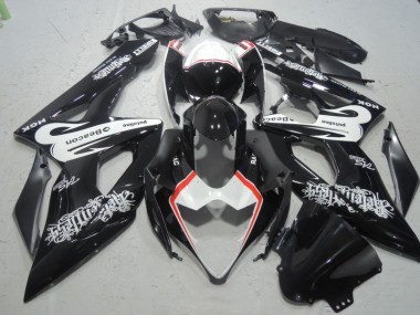 Loja Carenagem Moto Suzuki GSXR 1000 K5 05-06 - Preto Branco Baliza