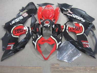 Loja Carenagem Moto Suzuki GSXR 1000 K5 05-06 - Preto Lucky Strike Vermelho Motul