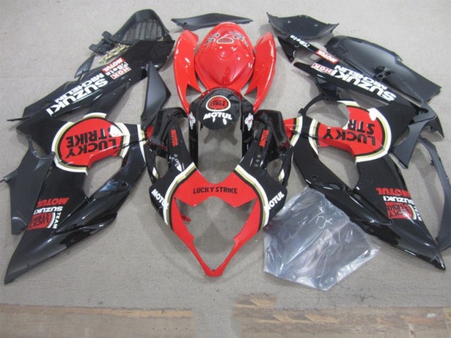 Loja Carenagem Moto Suzuki GSXR 1000 K5 05-06 - Preto Lucky Strike Vermelho Motul Loja Carenagem Moto Suzuki GSXR 1000 K5 05-06 - Preto Lucky Strike Vermelho Motul