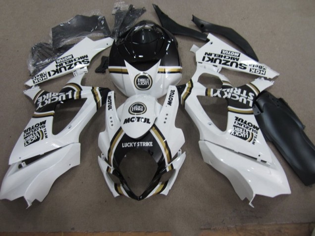 Loja Carenagem Moto Suzuki GSXR 1000 K7 07-08 - Branco Lucky Strike Preto Motul Loja Carenagem Moto Suzuki GSXR 1000 K7 07-08 - Branco Lucky Strike Preto Motul