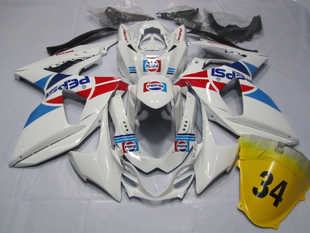 Loja Carenagem Moto Suzuki GSXR 1000 K9 09-16 - Branco Pepsi 34 Loja Carenagem Moto Suzuki GSXR 1000 K9 09-16 - Branco Pepsi 34