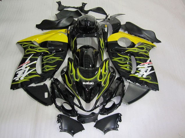Loja Carenagem Moto Suzuki GSXR 1300 Hayabusa 08-19 - Preto Amarelo Chama Loja Carenagem Moto Suzuki GSXR 1300 Hayabusa 08-19 - Preto Amarelo Chama