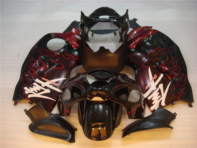Loja Carenagem Moto Suzuki GSXR 1300 Hayabusa 08-19 - Preto Vermelho Chama Loja Carenagem Moto Suzuki GSXR 1300 Hayabusa 08-19 - Preto Vermelho Chama