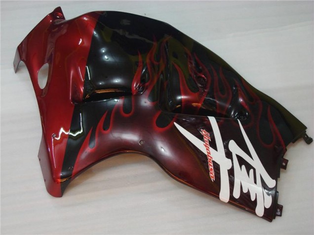 Loja Carenagem Moto Suzuki GSXR 1300 Hayabusa 08-19 - Preto Vermelho Chama Loja Carenagem Moto Suzuki GSXR 1300 Hayabusa 08-19 - Preto Vermelho Chama