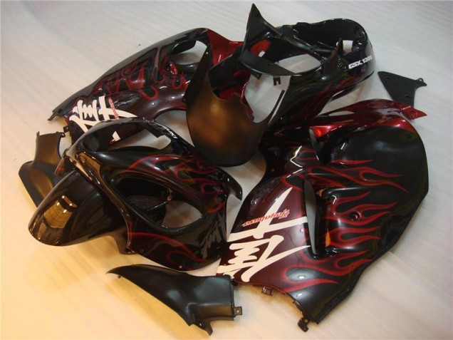 Loja Carenagem Moto Suzuki GSXR 1300 Hayabusa 08-19 - Preto Vermelho Chama Loja Carenagem Moto Suzuki GSXR 1300 Hayabusa 08-19 - Preto Vermelho Chama