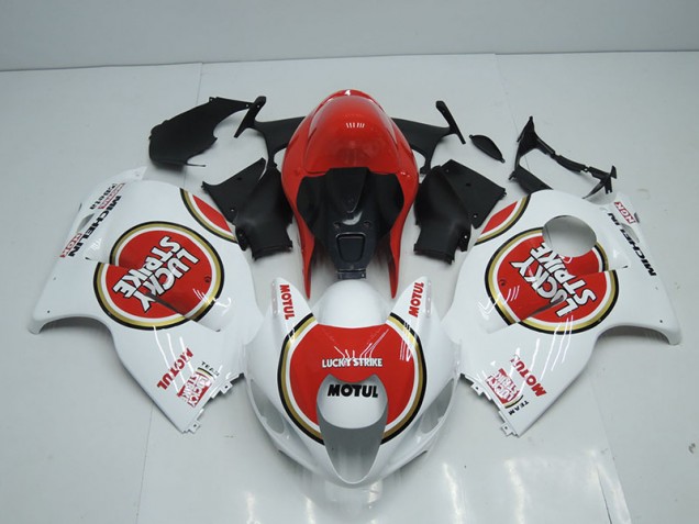Loja Carenagem Moto Suzuki GSXR 1300 Hayabusa 96-07 - Branco Vermelho Lucky Strike Motul Loja Carenagem Moto Suzuki GSXR 1300 Hayabusa 96-07 - Branco Vermelho Lucky Strike Motul
