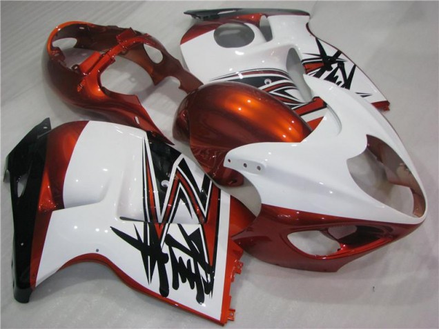 Loja Carenagem Moto Suzuki GSXR 1300 Hayabusa 96-07 - Laranja Branco Preto Loja Carenagem Moto Suzuki GSXR 1300 Hayabusa 96-07 - Laranja Branco Preto