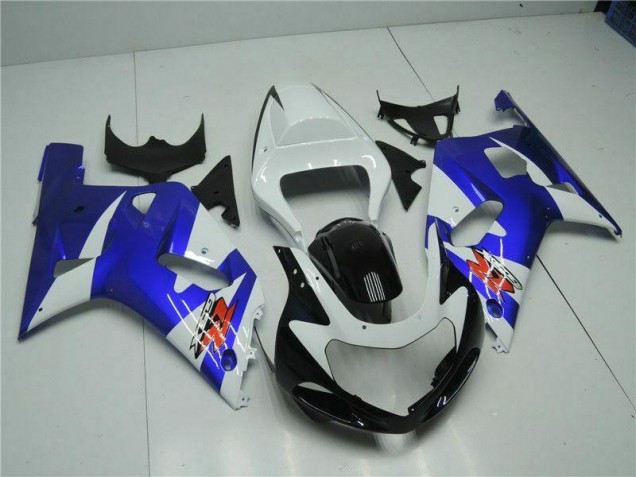 Loja Carenagem Moto Suzuki GSXR 600 / 750 K1 K2 K3 01-03 - Branco Azul Loja Carenagem Moto Suzuki GSXR 600 / 750 K1 K2 K3 01-03 - Branco Azul
