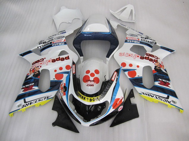 Loja Carenagem Moto Suzuki GSXR 600 K1 K2 K3 01-03 - Branco Azul Dark Dog Loja Carenagem Moto Suzuki GSXR 600 K1 K2 K3 01-03 - Branco Azul Dark Dog