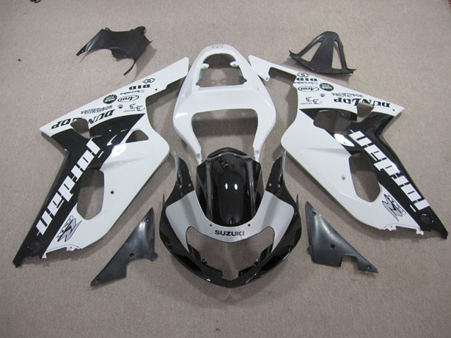Loja Carenagem Moto Suzuki GSXR 600 K1 K2 K3 01-03 - Branco Preto Loja Carenagem Moto Suzuki GSXR 600 K1 K2 K3 01-03 - Branco Preto