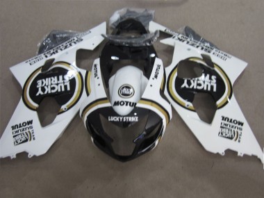 Loja Carenagem Moto Suzuki GSXR 600 K4 04-05 - Preto Branco Lucky Strike Motul