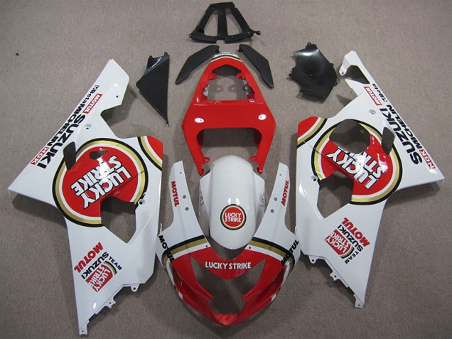 Loja Carenagem Moto Suzuki GSXR 600 K4 04-05 - Vermelho Branco Lucky Strike Motul Loja Carenagem Moto Suzuki GSXR 600 K4 04-05 - Vermelho Branco Lucky Strike Motul