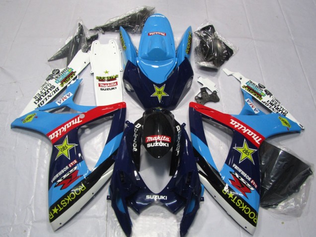 Loja Carenagem Moto Suzuki GSXR 600 K6 06-07 - Azul Branco Rockstar Makita Loja Carenagem Moto Suzuki GSXR 600 K6 06-07 - Azul Branco Rockstar Makita