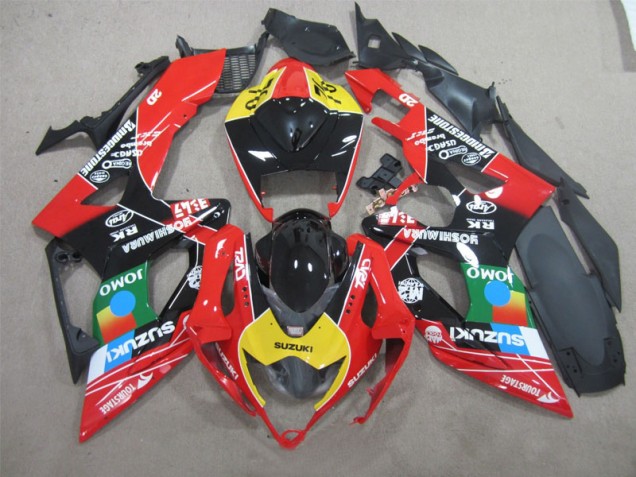 Loja Carenagem Moto Suzuki GSXR 600 K6 06-07 - Preto Vermelho Amarelo Jomo Loja Carenagem Moto Suzuki GSXR 600 K6 06-07 - Preto Vermelho Amarelo Jomo