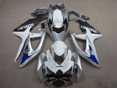 Loja Carenagem Moto Suzuki GSXR 600 K8 08-10 - Prata Azul Branco