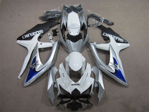 Loja Carenagem Moto Suzuki GSXR 600 K8 08-10 - Prata Azul Branco Loja Carenagem Moto Suzuki GSXR 600 K8 08-10 - Prata Azul Branco