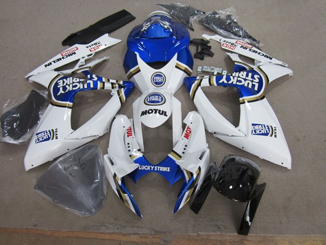 Loja Carenagem Moto Suzuki GSXR 750 K6 06-07 - Azul Branco Lucky Strike Motul Loja Carenagem Moto Suzuki GSXR 750 K6 06-07 - Azul Branco Lucky Strike Motul