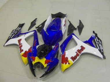 Loja Carenagem Moto Suzuki GSXR 750 K6 06-07 - Azul Branco Red Bull