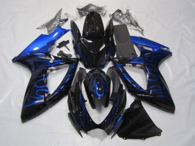 Loja Carenagem Moto Suzuki GSXR 750 K6 06-07 - Preto Azul Chama