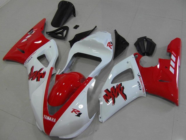 Loja Carenagem Moto Yamaha R1 00-01 - Vermelho Branco Corrida Loja Carenagem Moto Yamaha R1 00-01 - Vermelho Branco Corrida