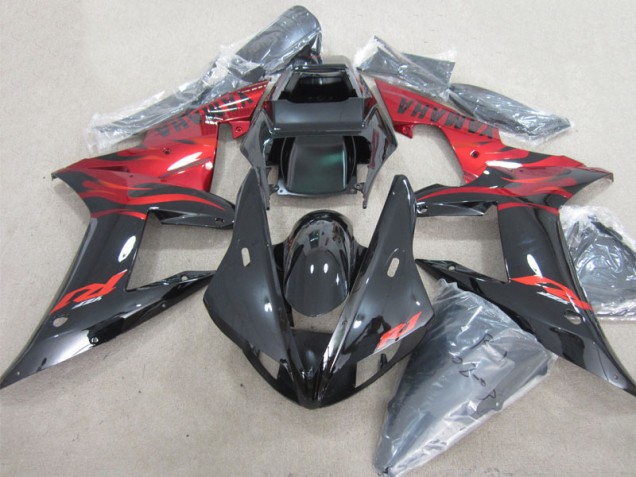 Loja Carenagem Moto Yamaha R1 02-03 - Preto Vermelho Decalque Loja Carenagem Moto Yamaha R1 02-03 - Preto Vermelho Decalque