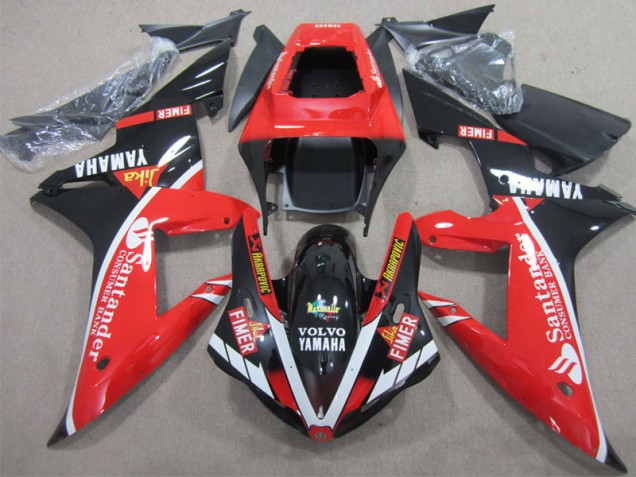 Loja Carenagem Moto Yamaha R1 02-03 - Vermelho Preto Santander Loja Carenagem Moto Yamaha R1 02-03 - Vermelho Preto Santander