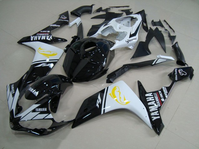 Loja Carenagem Moto Yamaha R1 07-08 - Preto Branco Dolphin Loja Carenagem Moto Yamaha R1 07-08 - Preto Branco Dolphin