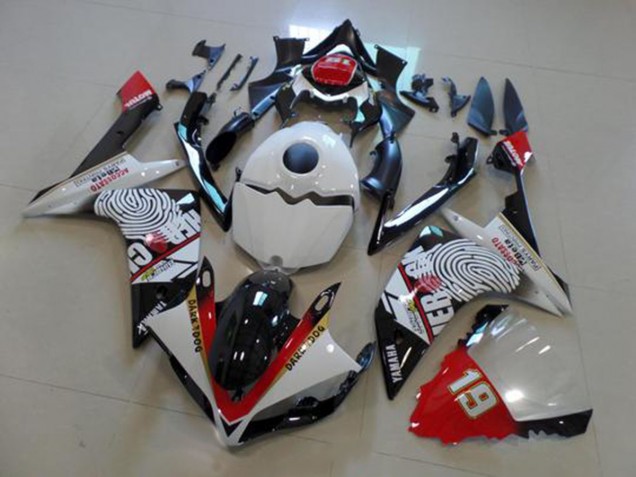 Loja Carenagem Moto Yamaha R1 07-08 - Preto Branco Vermelho Loja Carenagem Moto Yamaha R1 07-08 - Preto Branco Vermelho