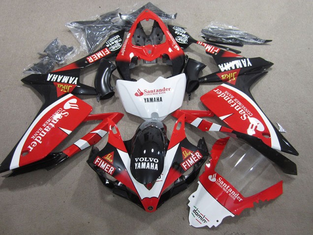 Loja Carenagem Moto Yamaha R1 07-08 - Preto Vermelho Branco Santander Loja Carenagem Moto Yamaha R1 07-08 - Preto Vermelho Branco Santander