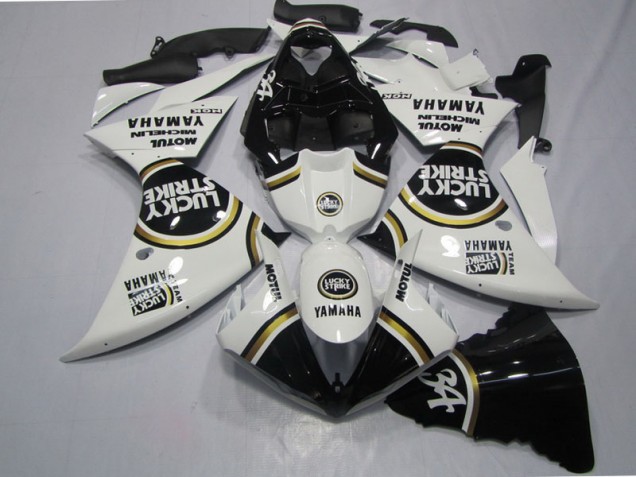 Loja Carenagem Moto Yamaha R1 09-11 - Preto Branco Lucky Strike Loja Carenagem Moto Yamaha R1 09-11 - Preto Branco Lucky Strike