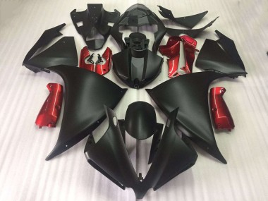 Loja Carenagem Moto Yamaha R1 09-11 - Preto Fosco Brilhante Vermelho