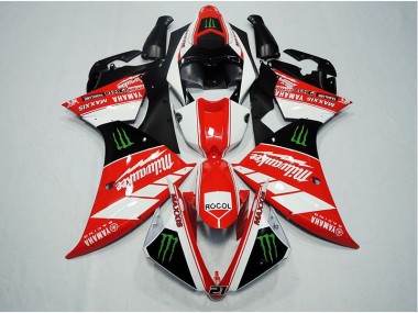 Loja Carenagem Moto Yamaha R1 12-14 - Vermelho Branco Rocol