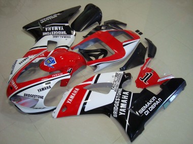 Loja Carenagem Moto Yamaha R1 98-99 - Preto Vermelho Adesivos