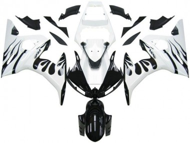 Loja Carenagem Moto Yamaha R6 03-05 - Branco Chama Preto