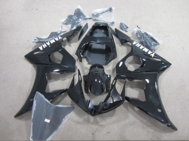 Loja Carenagem Moto Yamaha R6 03-05 - Preto Branco Decalque