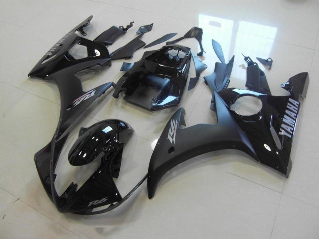 Loja Carenagem Moto Yamaha R6 03-05 - Preto Fosco Preto Brilhante Loja Carenagem Moto Yamaha R6 03-05 - Preto Fosco Preto Brilhante