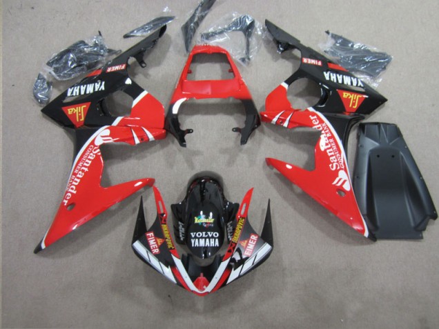 Loja Carenagem Moto Yamaha R6 03-05 - Vermelho Preto Santander Loja Carenagem Moto Yamaha R6 03-05 - Vermelho Preto Santander