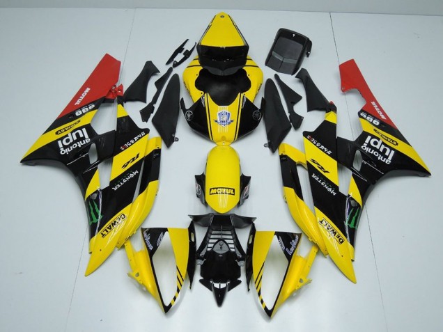 Loja Carenagem Moto Yamaha R6 06-07 - Amarelo Preto Monster Loja Carenagem Moto Yamaha R6 06-07 - Amarelo Preto Monster