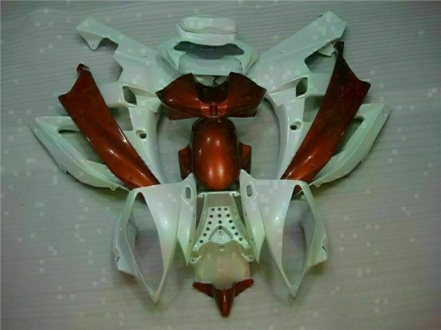 Loja Carenagem Moto Yamaha R6 06-07 - Branco Castanho Loja Carenagem Moto Yamaha R6 06-07 - Branco Castanho