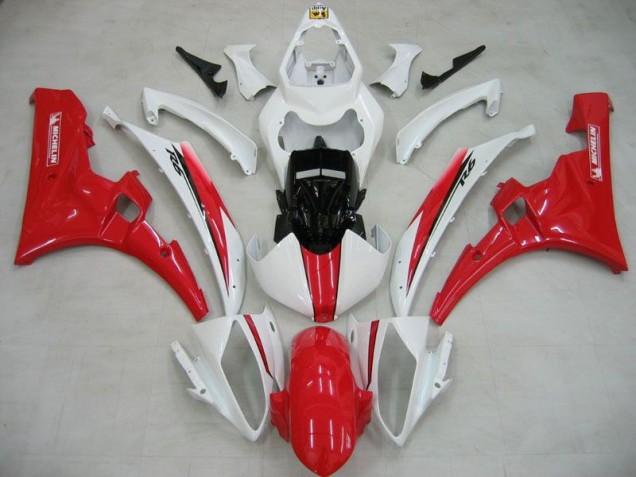Loja Carenagem Moto Yamaha R6 06-07 - Branco Vermelho Michelin Loja Carenagem Moto Yamaha R6 06-07 - Branco Vermelho Michelin