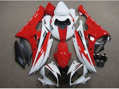 Loja Carenagem Moto Yamaha R6 06-07 - Branco Vermelho Preto Decalque
