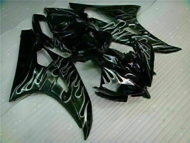 Loja Carenagem Moto Yamaha R6 06-07 - Prata Chama Preto Loja Carenagem Moto Yamaha R6 06-07 - Prata Chama Preto