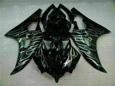 Loja Carenagem Moto Yamaha R6 06-07 - Prata Chama Preto