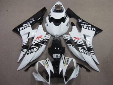 Loja Carenagem Moto Yamaha R6 06-07 - Preto Branco Motul