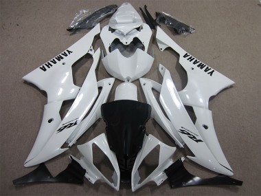 Loja Carenagem Moto Yamaha R6 08-16 - Branco Preto Decalque